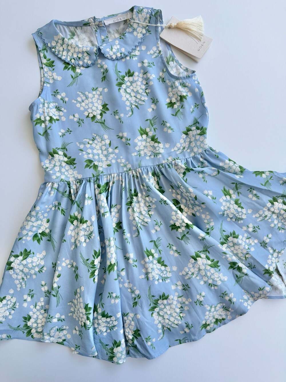 NWT Dôen Libby Dress Size 8 Sky May Bell Floral